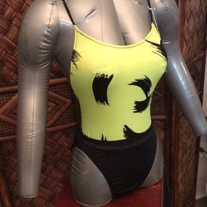 Venus thong swimsuit with black panty. Size Medium